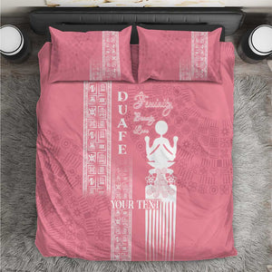 Personalized Adinkra Afro-Akan Culture Bedding Set Duafe - Women's Day