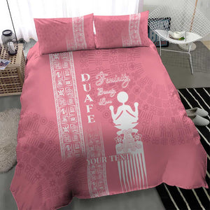 Personalized Adinkra Afro-Akan Culture Bedding Set Duafe - Women's Day