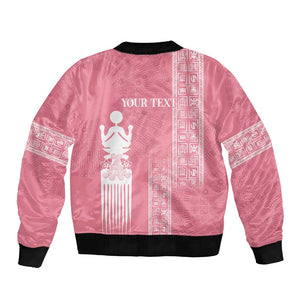 Personalized Adinkra Afro-Akan Culture Bomber Jacket Duafe - Women's Day