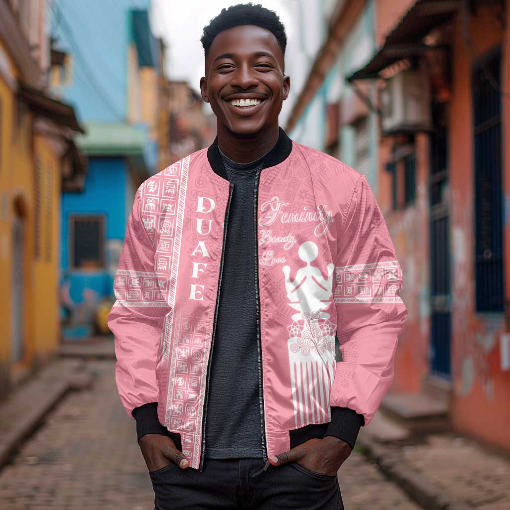 Personalized Adinkra Afro-Akan Culture Bomber Jacket Duafe - Women's Day