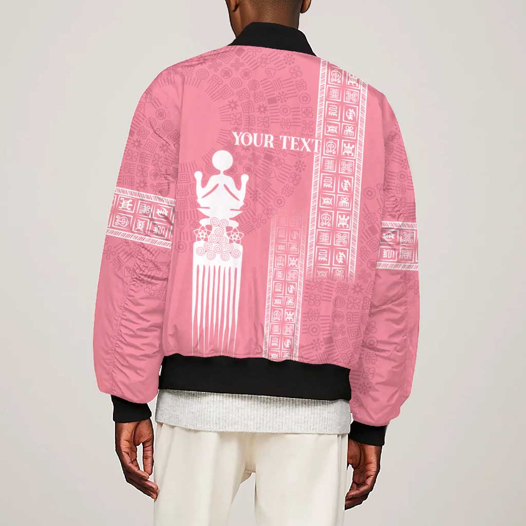 Personalized Adinkra Afro-Akan Culture Bomber Jacket Duafe - Women's Day