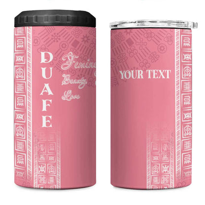 Personalized Adinkra Afro-Akan Culture 4 in 1 Can Cooler Tumbler Duafe - Women's Day