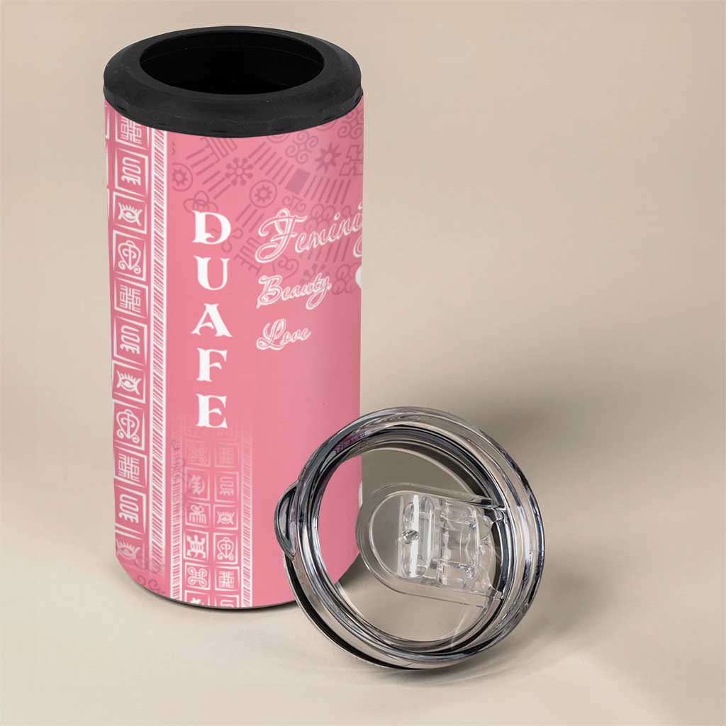 Personalized Adinkra Afro-Akan Culture 4 in 1 Can Cooler Tumbler Duafe - Women's Day