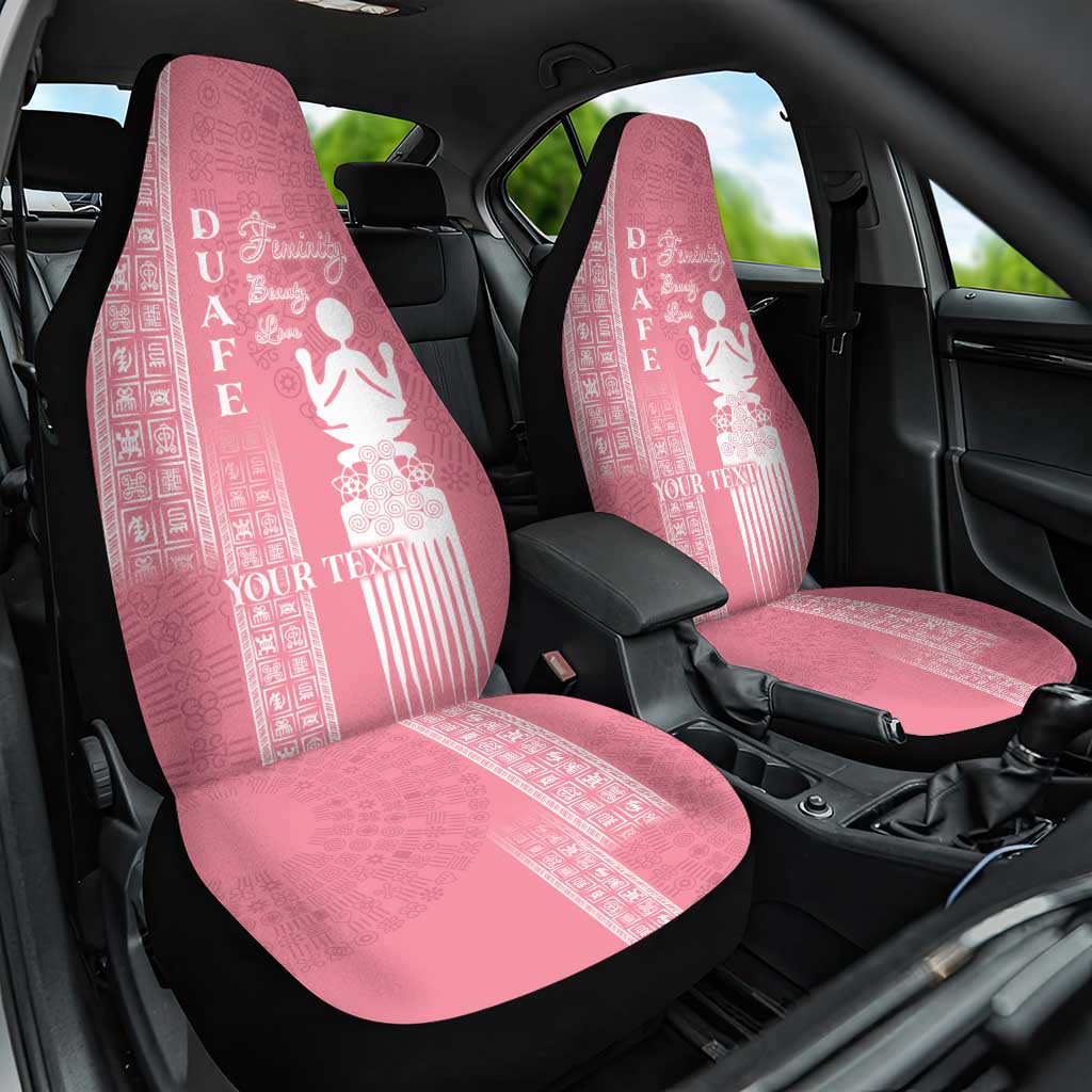 Personalized Adinkra Afro-Akan Culture Car Seat Cover Duafe - Women's Day