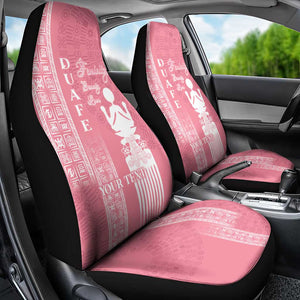 Personalized Adinkra Afro-Akan Culture Car Seat Cover Duafe - Women's Day