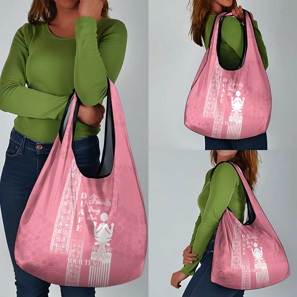 Personalized Adinkra Afro-Akan Culture Grocery Bag Duafe - Women's Day
