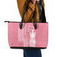 Personalized Adinkra Afro-Akan Culture Leather Tote Bag Duafe - Women's Day