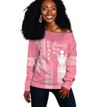 Personalized Adinkra Afro-Akan Culture Off Shoulder Sweater Duafe - Women's Day