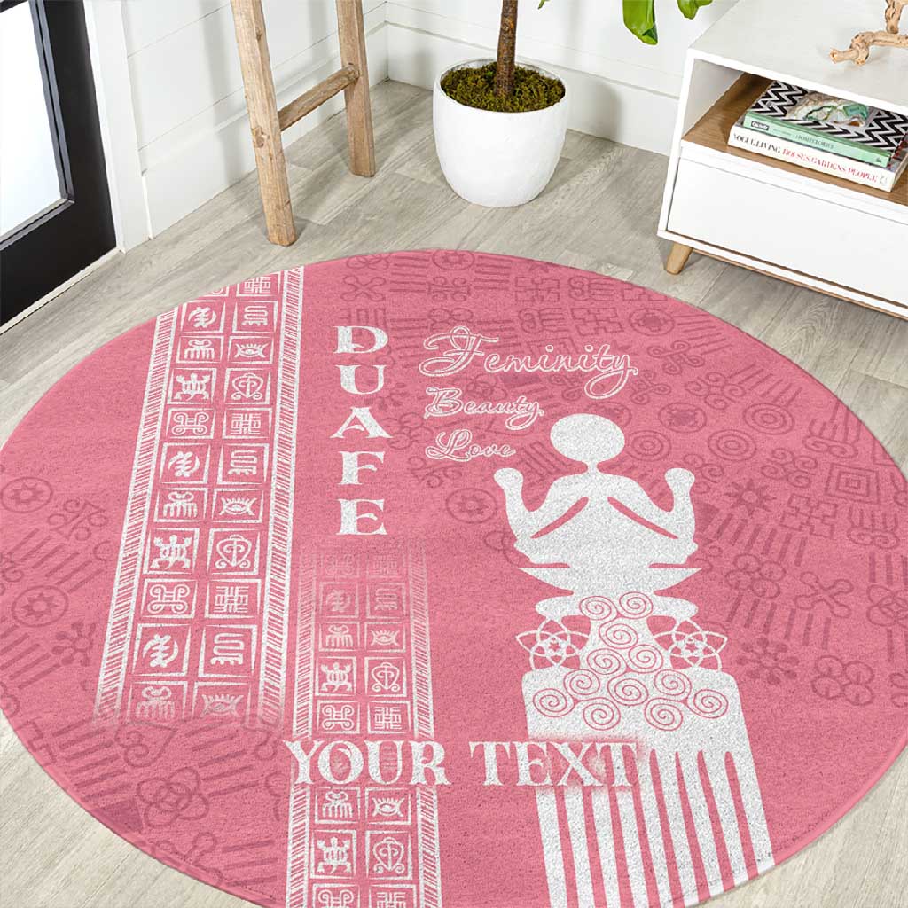 Personalized Adinkra Afro-Akan Culture Round Carpet Duafe - Women's Day