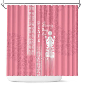 Personalized Adinkra Afro-Akan Culture Shower Curtain Duafe - Women's Day