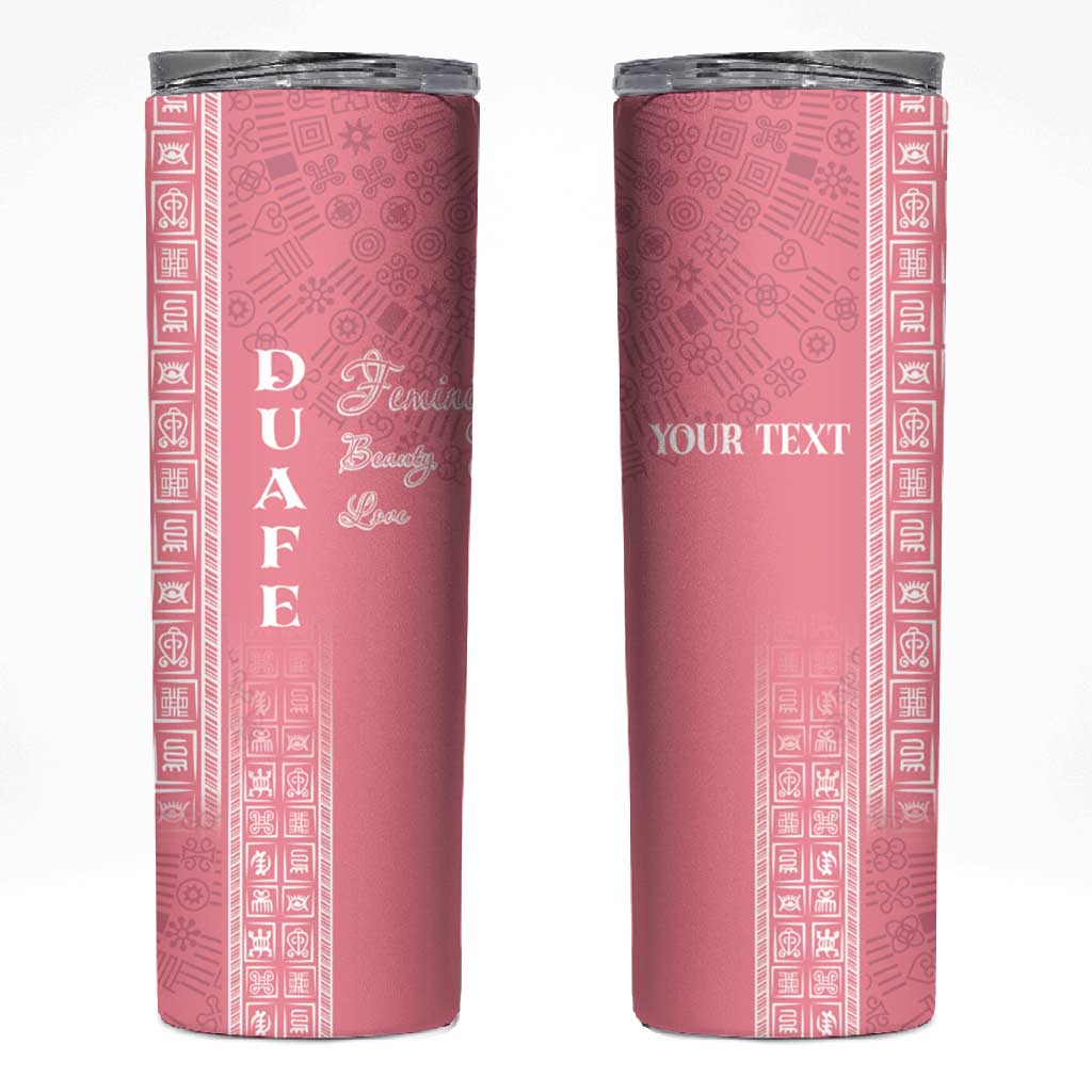 Personalized Adinkra Afro-Akan Culture Skinny Tumbler Duafe - Women's Day