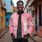 Personalized Adinkra Afro-Akan Culture Sleeve Zip Bomber Jacket Duafe - Women's Day