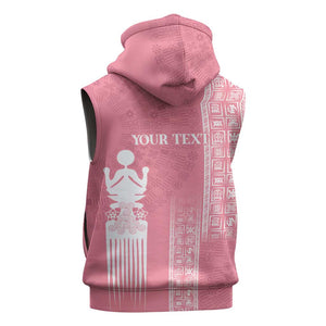 Personalized Adinkra Afro-Akan Culture Sleeveless Zip Hoodie Duafe - Women's Day - African Pride
