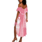 Personalized Adinkra Afro-Akan Culture Summer Maxi Dress Duafe - Women's Day