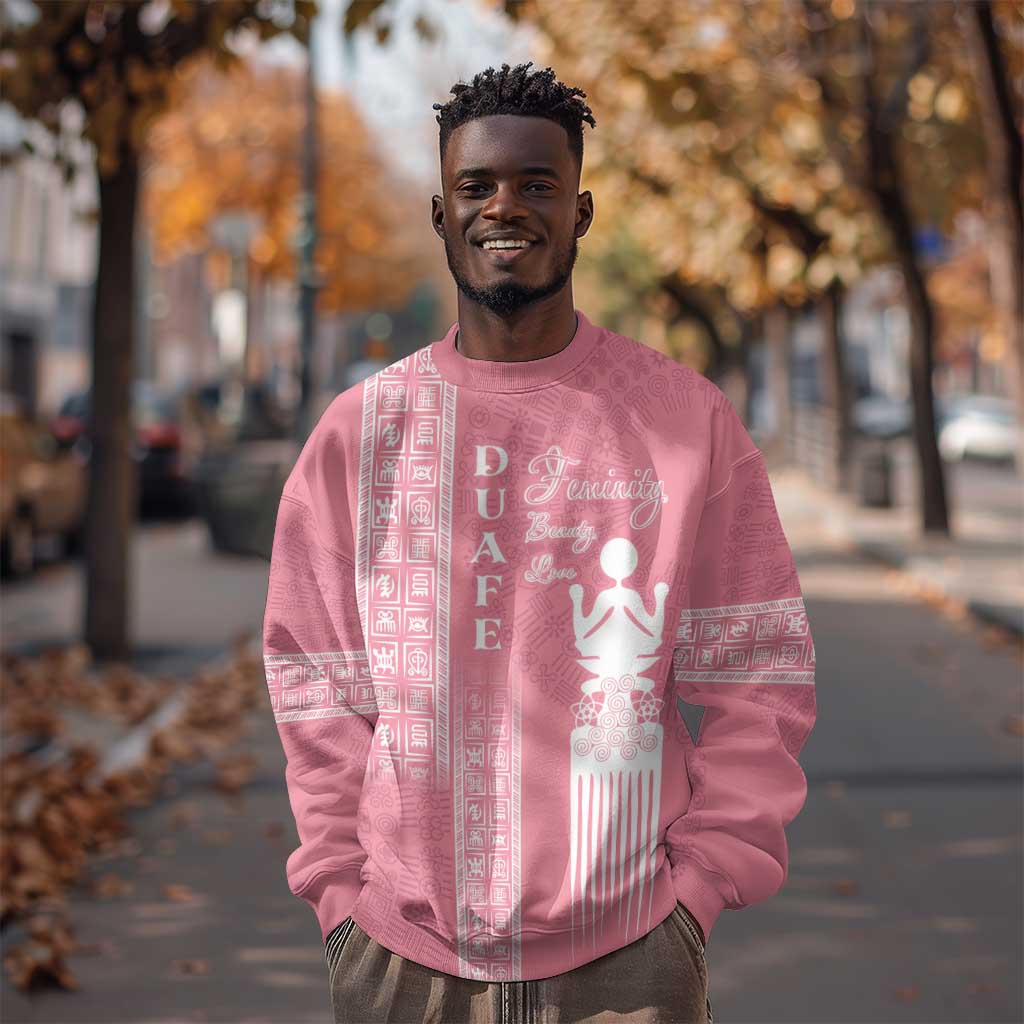 Personalized Adinkra Afro-Akan Culture Sweatshirt Duafe - Women's Day
