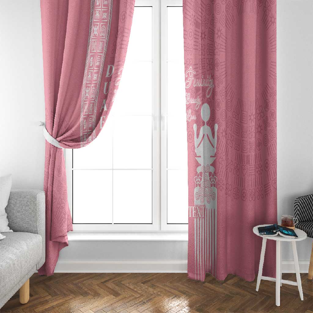 Personalized Adinkra Afro-Akan Culture Window Curtain Duafe - Women's Day