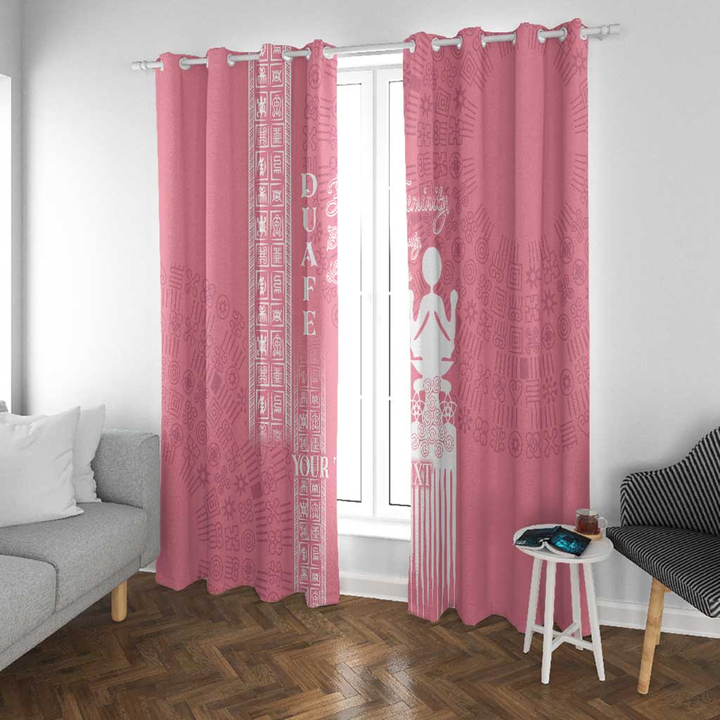 Personalized Adinkra Afro-Akan Culture Window Curtain Duafe - Women's Day