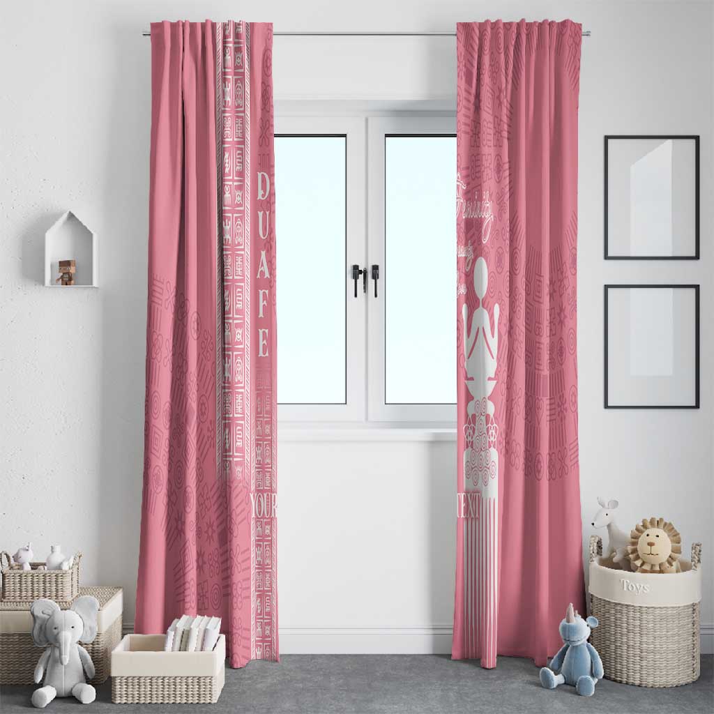 Personalized Adinkra Afro-Akan Culture Window Curtain Duafe - Women's Day