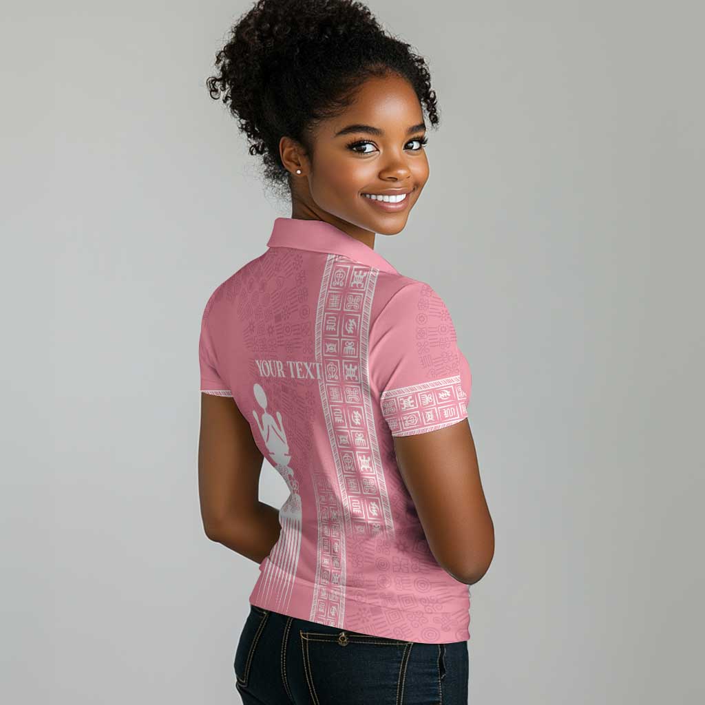 Personalized Adinkra Afro-Akan Culture Women Polo Shirt Duafe - Women's Day