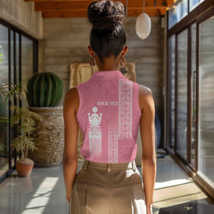 Personalized Adinkra Afro-Akan Culture Women Sleeveless Polo Shirt Duafe - Women's Day