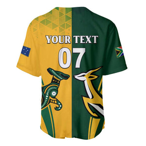 Personalised Australia Mix South Africa Rugby Baseball Jersey Wallabies And Springboks - Champions Special Ver