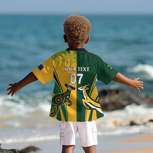 Personalised Australia Mix South Africa Rugby Kid Hawaiian Shirt Wallabies And Springboks - Champions Special Ver