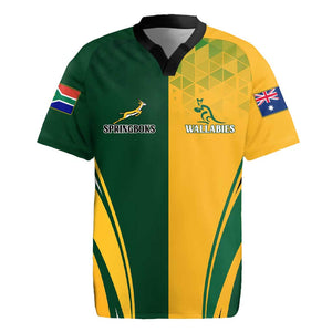 Personalised Australia Mix South Africa Rugby Rugby Jersey Wallabies And Springboks - Champions Special Ver