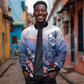 Tuskegee Airmen Red Tails Bomber Jacket Straighten Up and Fly Right - Blue White - African Pride
