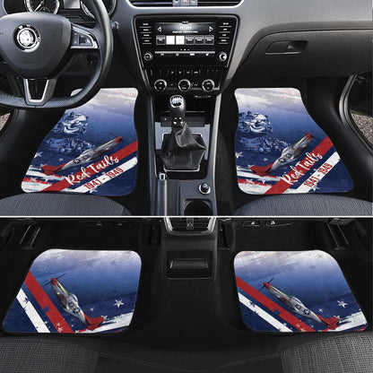 Tuskegee Airmen Red Tails Car Mats Straighten Up and Fly Right - Blue White - African Pride