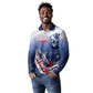 Tuskegee Airmen Red Tails Long Sleeve Polo Shirt Straighten Up and Fly Right - Blue White - African Pride