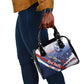 Tuskegee Airmen Red Tails Shoulder Handbag Straighten Up and Fly Right - Blue White - African Pride