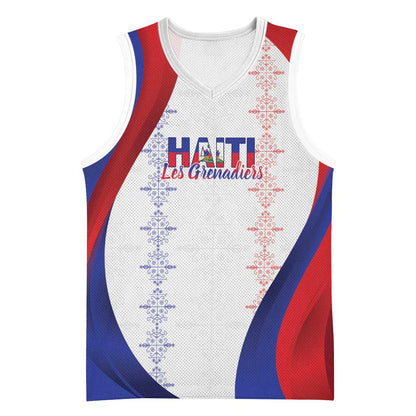 Les Grenadiers Afro-Haiti Personalized Basketball Jersey Voodoo Veve Papa Legba - African Pride