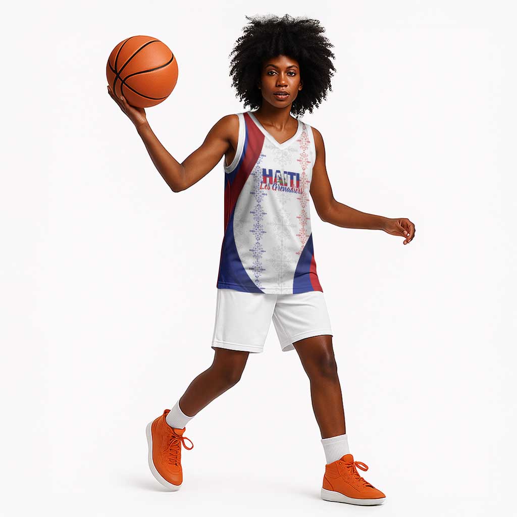 Les Grenadiers Afro-Haiti Personalized Basketball Jersey Voodoo Veve Papa Legba - African Pride