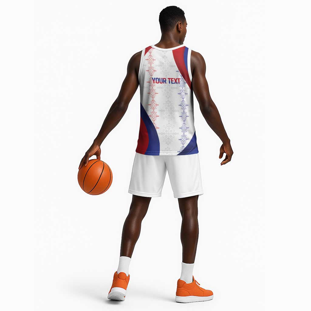 Les Grenadiers Afro-Haiti Personalized Basketball Jersey Voodoo Veve Papa Legba - African Pride
