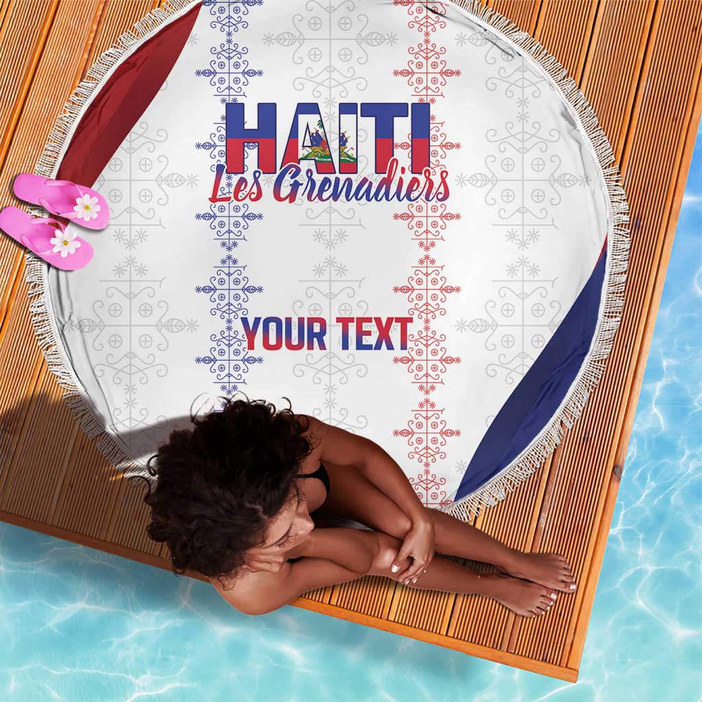 Les Grenadiers Afro-Haiti Personalized Beach Blanket Voodoo Veve Papa Legba - African Pride