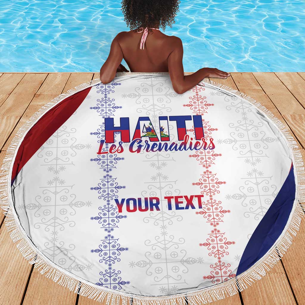 Les Grenadiers Afro-Haiti Personalized Beach Blanket Voodoo Veve Papa Legba - African Pride