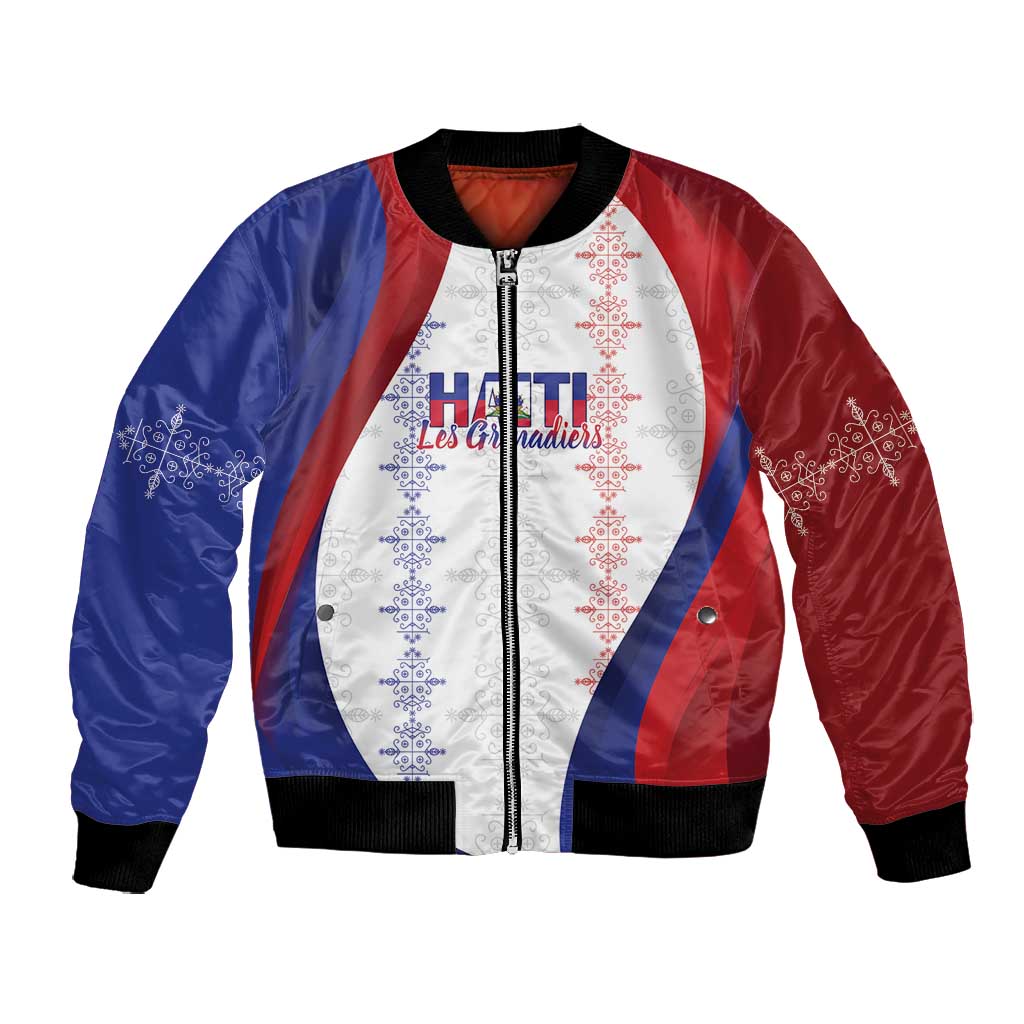 Les Grenadiers Afro-Haiti Personalized Bomber Jacket Voodoo Veve Papa Legba - African Pride