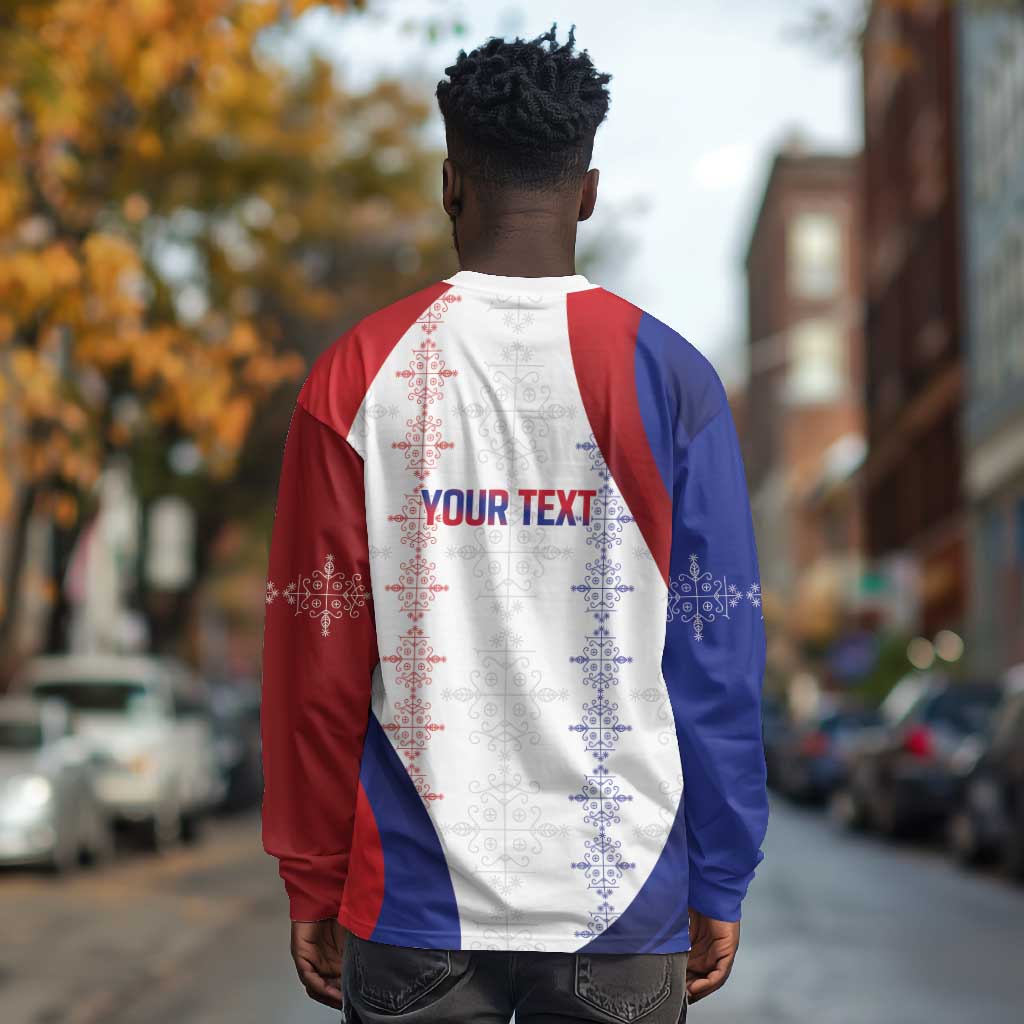 Les Grenadiers Afro-Haiti Personalized Long Sleeve Shirt Voodoo Veve Papa Legba - African Pride