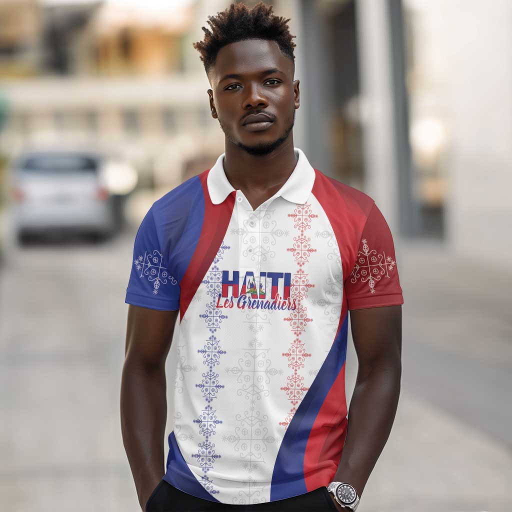 Les Grenadiers Afro-Haiti Personalized Polo Shirt Voodoo Veve Papa Legba LT7