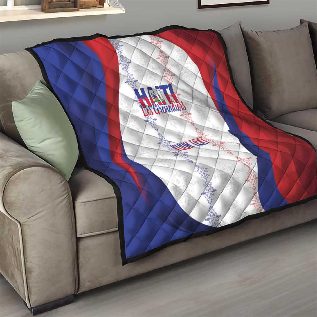 Les Grenadiers Afro-Haiti Personalized Quilt Voodoo Veve Papa Legba - African Pride