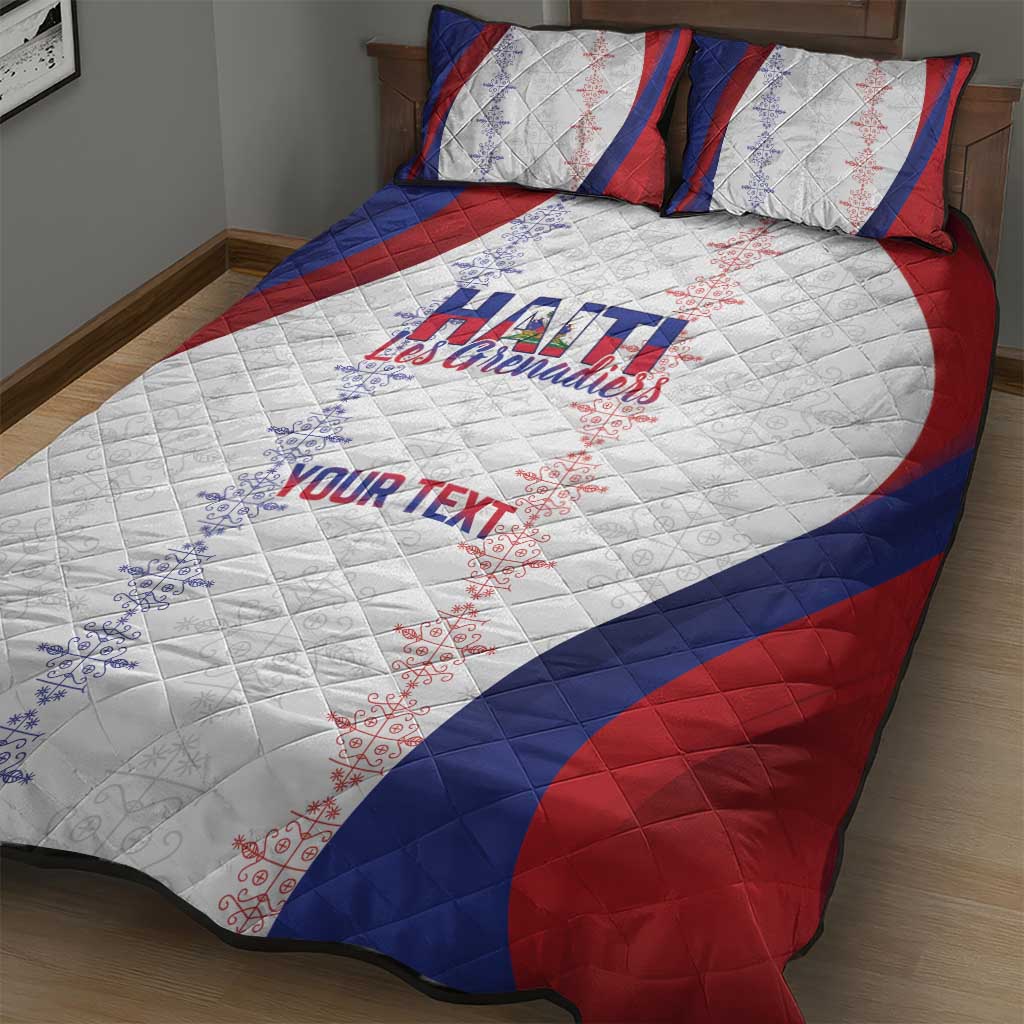 Les Grenadiers Afro-Haiti Personalized Quilt Bed Set Voodoo Veve Papa Legba - African Pride