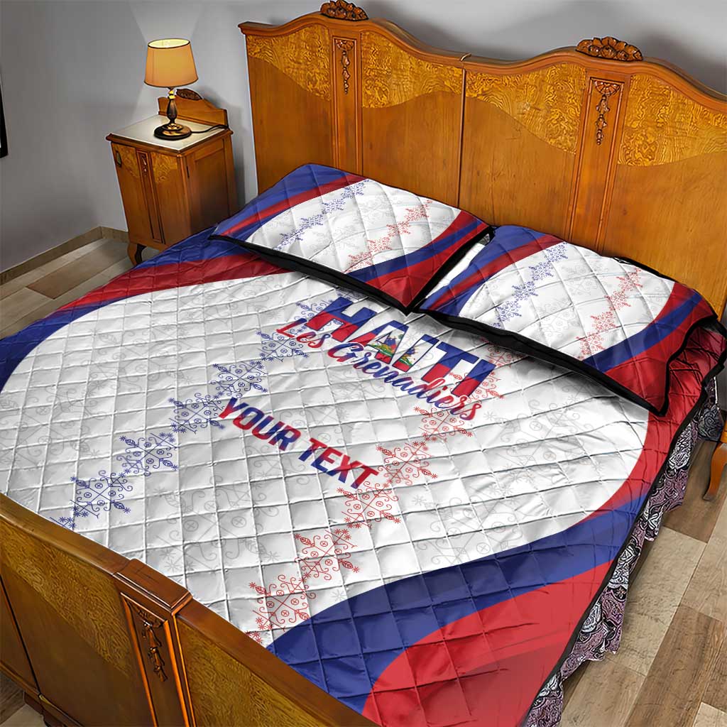Les Grenadiers Afro-Haiti Personalized Quilt Bed Set Voodoo Veve Papa Legba - African Pride