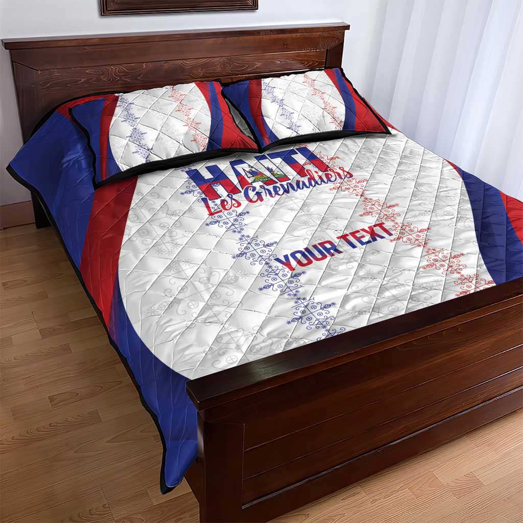 Les Grenadiers Afro-Haiti Personalized Quilt Bed Set Voodoo Veve Papa Legba - African Pride