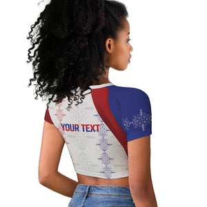 Les Grenadiers Afro-Haiti Personalized Raglan Cropped T shirt Voodoo Veve Papa Legba LT7
