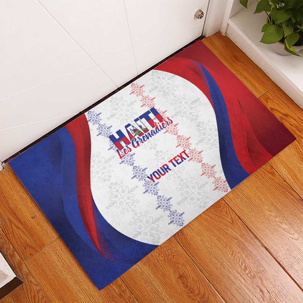 Les Grenadiers Afro-Haiti Personalized Rubber Doormat Voodoo Veve Papa Legba - African Pride