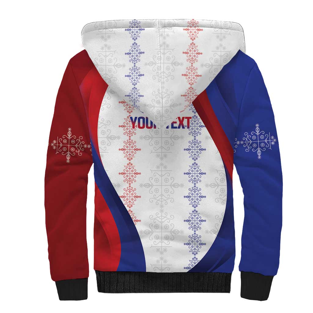 Les Grenadiers Afro-Haiti Personalized Sherpa Hoodie Voodoo Veve Papa Legba - African Pride