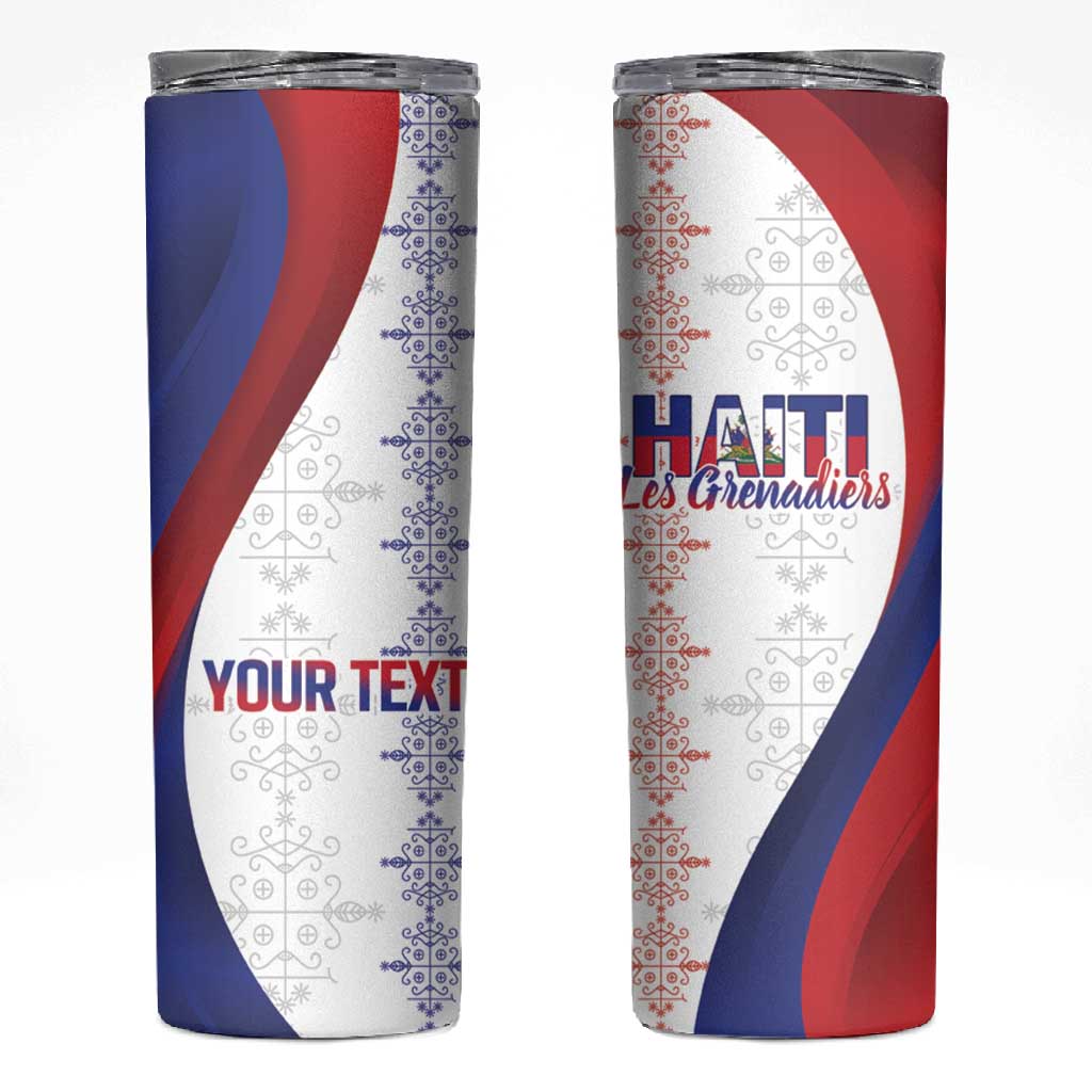 Les Grenadiers Afro-Haiti Personalized Skinny Tumbler Voodoo Veve Papa Legba - African Pride