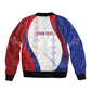 Les Grenadiers Afro-Haiti Personalized Sleeve Zip Bomber Jacket Voodoo Veve Papa Legba - African Pride