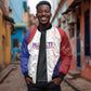 Les Grenadiers Afro-Haiti Personalized Sleeve Zip Bomber Jacket Voodoo Veve Papa Legba - African Pride
