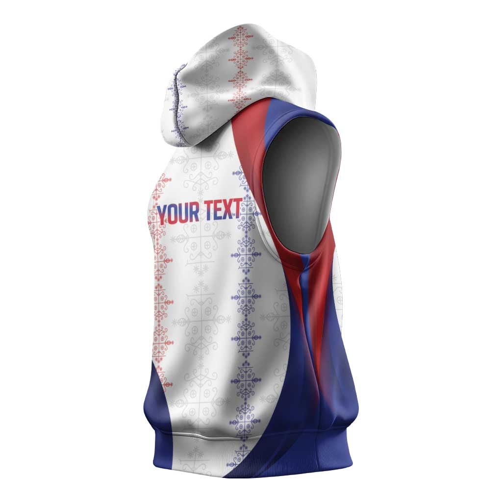 Les Grenadiers Afro-Haiti Personalized Sleeveless Hoodie Voodoo Veve Papa Legba - African Pride